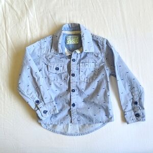 gingersnaps moustache print button down dress shirt 12 months baby boy